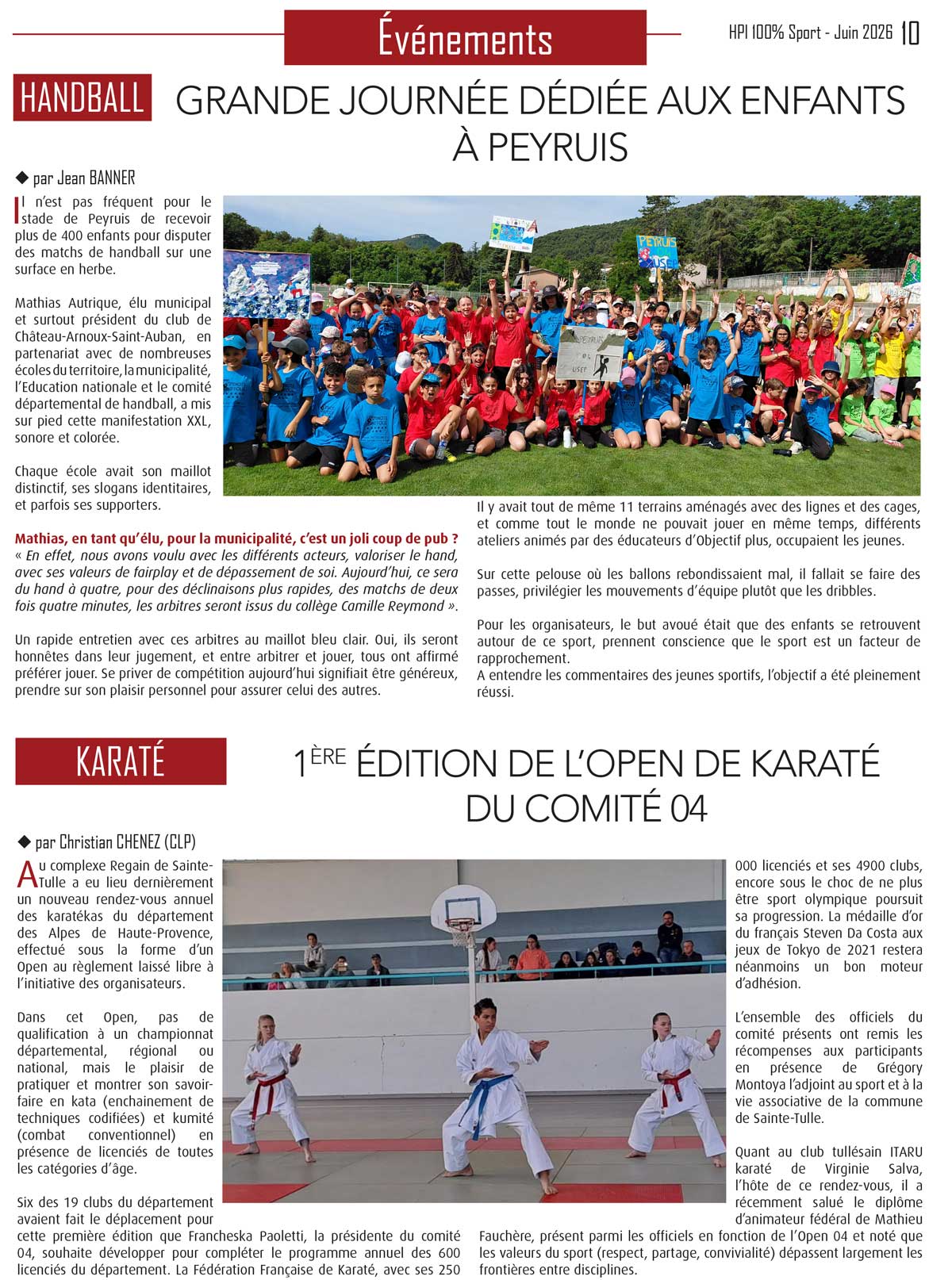 Open Karaté, Comité 04 Karaté, Juin 2026