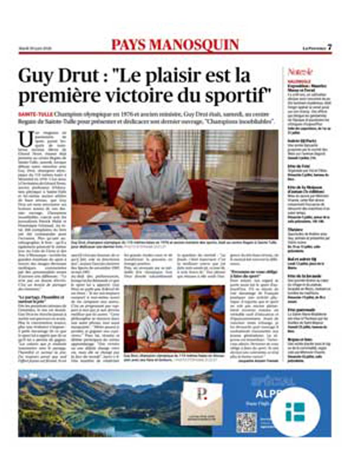Guy Drut : Dédicace